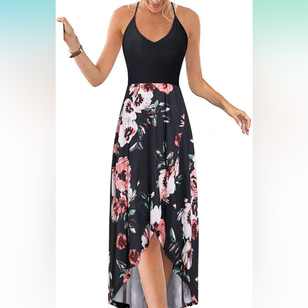 Black and Floral Dress